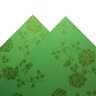 scrapbook verde escuro floral dourado 180g 2