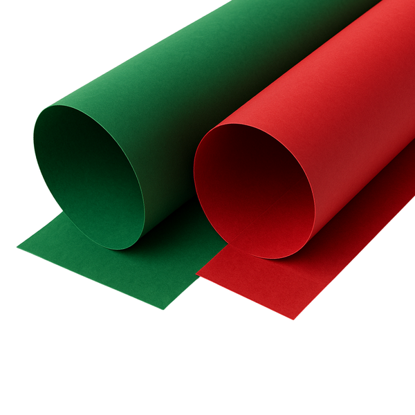 kit papel color plus 180g a4 verde e vermelho