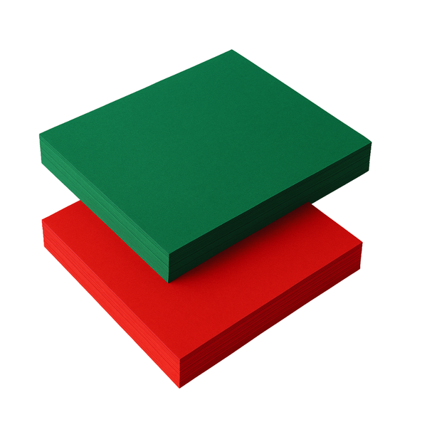 kit papel color plus 180g a4 verde e vermelho2